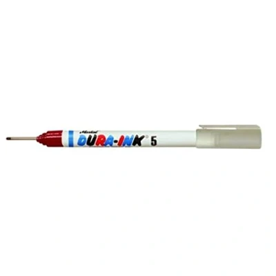 Imagen de Markal Dura Ink 5 Rotulador de tinta permanente con punta micro extendida (un solo bolígrafo, rojo)