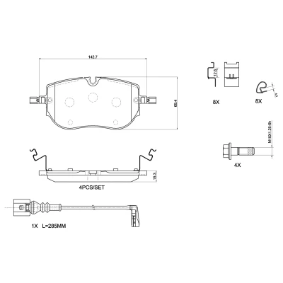 Imagen de Juego de pastillas BREMBO P 85 192