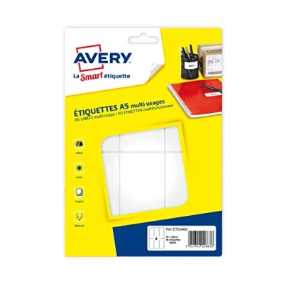 Imagen de Etiquetas blancas Avery 97 96 * 46 mm