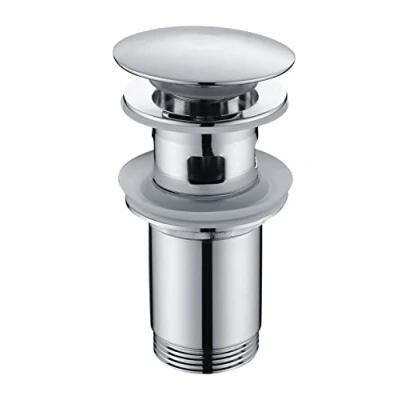 Imagen de IMEX Valvula de Click Clack Apta para lavabos y bides, Desagüe Lavabo Fácil instalación Tapones Lavabo, Universal con o sin Rebosadero, Pop Up Cromado Larga VCC005
