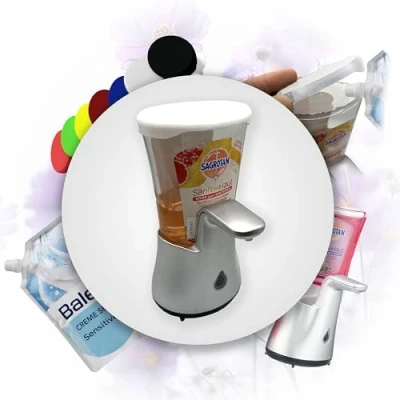 Imagen de R Satz Shop Tapa apta para dispensador de jabón Sagrotan No Touch recambio Color blanco