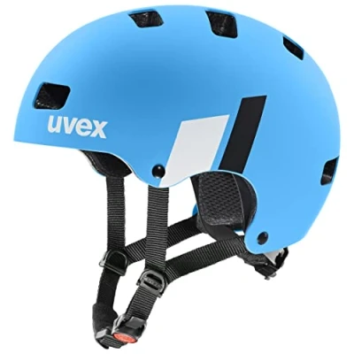 Imagen de uvex kid 3 cc, casco infantil robusto, ajuste de talla individualizado, ventilación optimizada, blue white matt, 51 55 cm