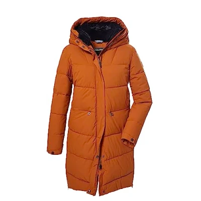 Imagen de killtec mujer Parka/parka acolchada con aspecto de plumón y capucha KOW 16 WMN QLTD PRK, dark curry, 44, 39697 000