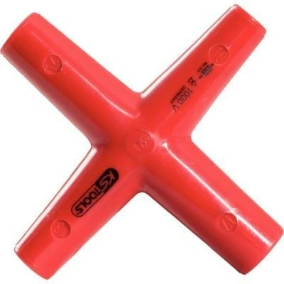 Imagen de KS TOOLS 117.1708 Llave de cruz para rueda cuatro vías hexagonal con revestimiento plástico 13, 17, 19, 22