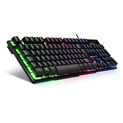 Imagen de Empire GAMING PC Tastatur K300 QWERTZ 105 halbmechanische Tasten, Davon 19 Anti Ghosting 12 Multimedia Shortcuts, LED RGB Rückbeleuchtung