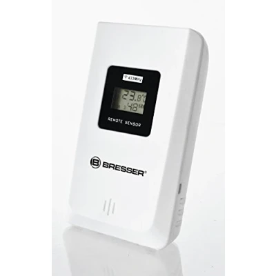 Imagen de Bresser 7009994 sensor termo/higro para estación meteorológica, exterior de 3 canales Estaciones meteorológicas 9501200, 9501201, 9501202, 7007400, 9,5x6x3 cm, blancas