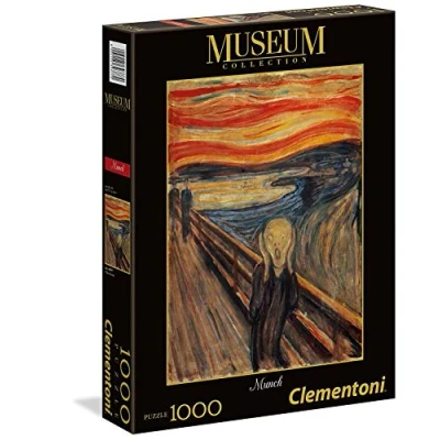 Imagen de Clementoni Puzzle 1000 piezas cuadro El Grito de Munch, Rodano Colección Museos, adulto (39377), Multicolor
