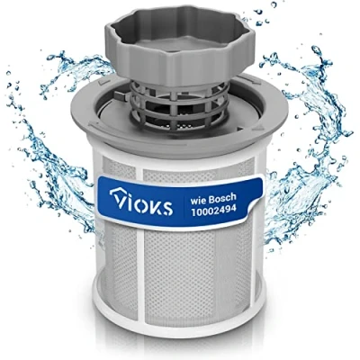 Imagen de VIOKS Juego de microfiltros repuesto para 427903/00427903 microfiltro, 3 piezas, lavavajillas Bosch, Siemens, Neff/Whirlpool/Philips