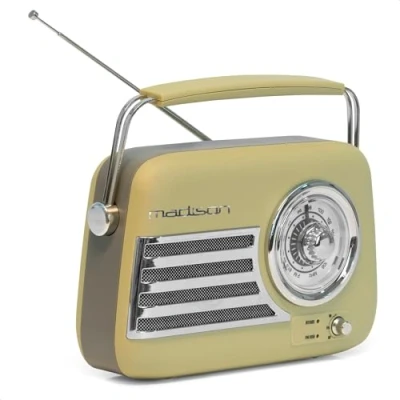 Imagen de Madison FREESOUND VR40OGR MAT Radio a batería larga 30W Vintage Bluetooth, USB &amp; FM Verde oliva mate Vintage, Nostálgico, Retro