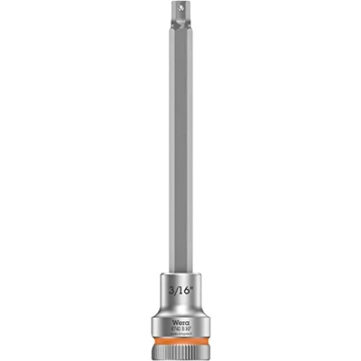 Imagen de WERA 05003086001 8740 B HF Hex Plus 3/16&quot; x 107 mm Vaso de punta Zyklop con función retención 3/8&quot;