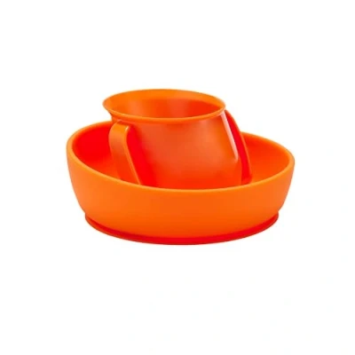 Imagen de Doidy Juego de regalo taza y cuenco, a partir 6 meses, cuenco silicona antideslizante con ventosa abierta para entrenar aprender comer beber, destete alimentación esenciales