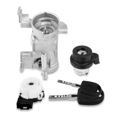 Imagen de Dixhills Interruptor de encendido y arranque, cerradura dirección, cilindro con llave compatible A1 A3 Q2 Q3 TT Alhambra Altea Superb III Golf, repuesto para 1K0905865