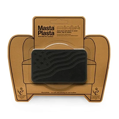 Imagen de MastaPlasta Parche Autoadhesivo PREMIUM para Reparación Instantánea de Gamuza. GAMUZA NEGRO. Elije el Tamaño y Diseño. Primeros Auxilios Sofás, Asientos Coche, Bolsos, Chaquetas