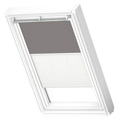 Imagen de Cortinas de oscurecimiento DÚO VELUX para M04, M34, Gris con guía Lateral Blanca