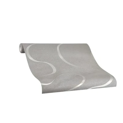 Imagen de marburg Papel pintado negro plata rayas purpurina líneas curvas noble ideal para salón Colani Visions Fabricado en Alemania 10,05m x 0,70m 53335