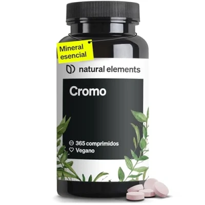 Imagen de cromo de picolinato 200 mcg alta dosificación por comprimido 365 comprimidos vegano, sin aditivos innecesarios producido y probado en laboratorio Alemania