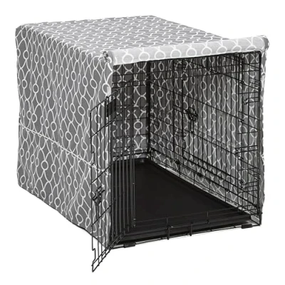 Imagen de MidWest Homes for Pets modelo CVR36T GY funda para jaula de perro con protector textil teflón, privacidad las jaulas y New World 91,44 cm largo