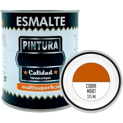 Imagen de AC Bote de Pintura Esmalte Fabricado en España Ideal para Cualquier Superficie, Madera, Plástico, Cristal o Cemento Capacidad 375 ML Cobre (M087)
