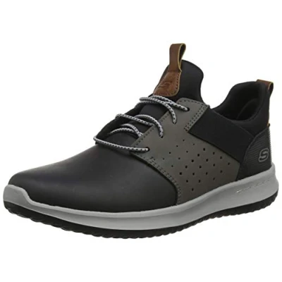 Imagen de Skechers Delson Axton Mocasines, Hombre, Talla: 45.5, Black/gray Zapatos