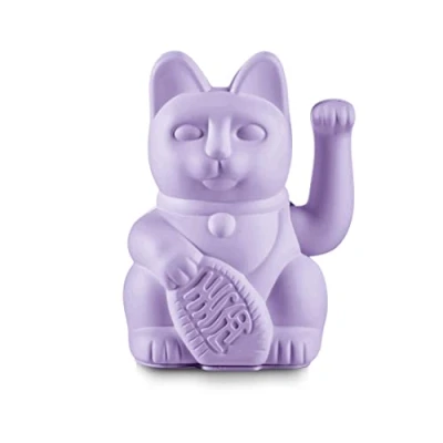Imagen de DONKEY Products 330544 Lucky Cat Lilac Amuleto japonés de la Suerte (plástico, 8,5 x 10,5 15 cm), Color Lila