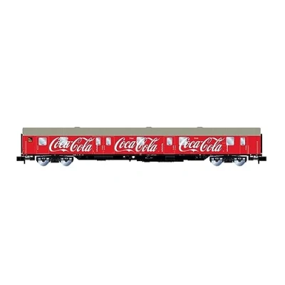 Imagen de ARNOLD, Coca Cola, vagón postal de 4 ejes ex Post mr a, librea roja con chasis negro, periodo V