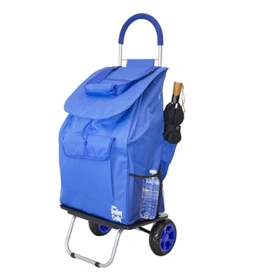 Imagen de Bigger Carrito Dolly, Azul de Compras Plegable comestibles