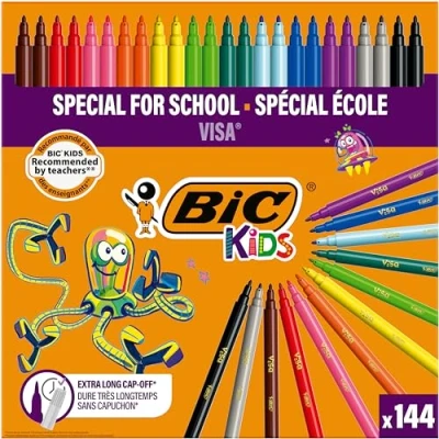 Imagen de BIC Special for School Paquete de 144 rotuladores, multicolor