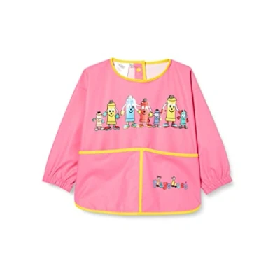 Imagen de Playshoes Painting Apron with Sleeves Delantal Unisex niños, Rosa (Pink), L