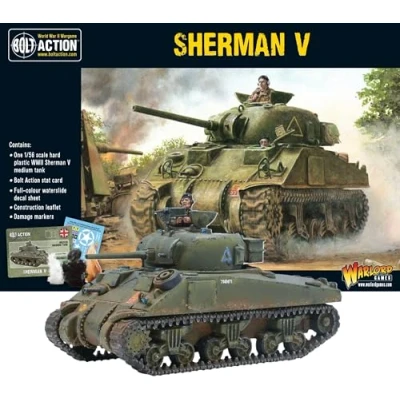Imagen de Warlord Games Sherman V 1:56/28 mm tanque modelo de escala plástico para Bolt Action Miniaturas altamente detalladas la Segunda guerra Mundial juegos mesa