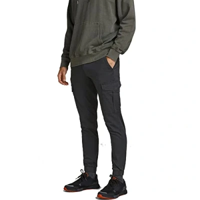 Imagen de Jack &amp; Jones Imarco Jjjoe Cuffed AKM Pantalones cargo, Hombre, Talla: 28x30, Black