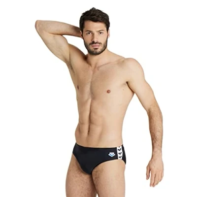 Imagen de Arena Icons Solid Bañador slip para hombre, Negro, 95
