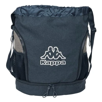 Imagen de KAPPA DARK NAVY Mochila Saco, Mochila, Ideal para Niños de Diferentes Edades, Cómoda y Versátil, Calidad Resistencia, 34x15x43 cm, Color Gris/Azul Marino Melange