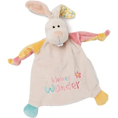 Imagen de NICI Manta de Seguridad con diseño Conejo Kleine Wunder, 25 x cm, paño para bebés a Partir 0 Meses, Floral, Color Beige Multicolor (46733)