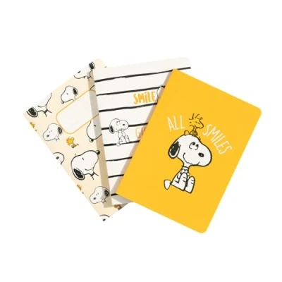 Imagen de Grupo Erik Pack cuadernos A6 Snoopy Bloc de notas distintos diseños 3 Libretas Libreta Cuaderno pequeña bonitas, material escolar y papelería