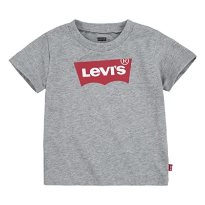 Imagen de Levi&#039;s Batwing TEE Camiseta estampada para niños, Talla: 62, Grey heather
