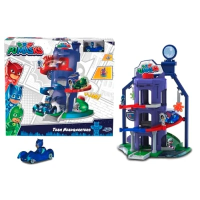 Imagen de Cuartel general 3 niveles de PJ Mask con coche Gatuno (Simba 3145000)
