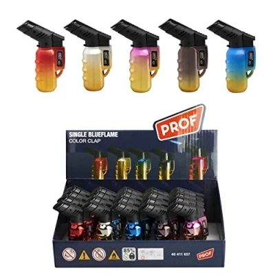 Imagen de Soplete De Cocina, Encendedor Mechero Butano, Recargable Mini Culinario con Llama Ajustable para barbacóa Brulée Crema Cámping (Gas precargado), Pack x20
