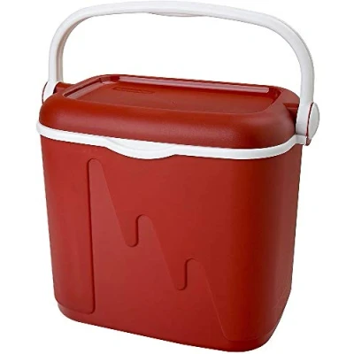 Imagen de Curver Nevera portátil con asa, Ideal para camping, playa, picnic, Capacidad 32 L, Color Rojo