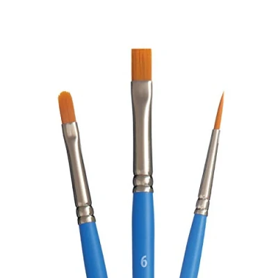 Imagen de PRINCETON ARTIST BRUSH CO. SelectArtiste, Pinceles para multi técnica de bellas artes, Sintético, Combinados, Mango Corto, Bolsa plásico, 3 unidades