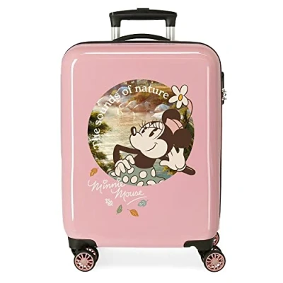 Imagen de Disney Minnie The Sound of Nature Maleta de Cabina Rosa 38x55x20 cms Rígida ABS Cierre combinación Lateral 34L 2 kgs 4 Ruedas Dobles Equipaje Mano