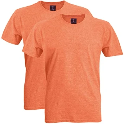 Imagen de Gildan Camiseta de algodón Softstyle, Estilo G64000, Paquete 2, Naranja (Heather Orange), XXL (Pack 2) para Hombre