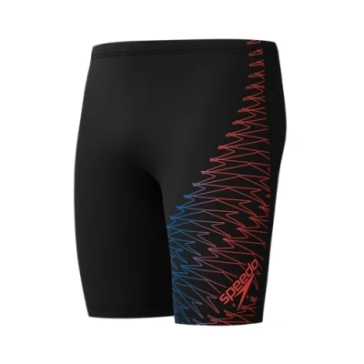 Imagen de Speedo Medley Logo Jammer para Hombre, Black/Neon Coral, 30