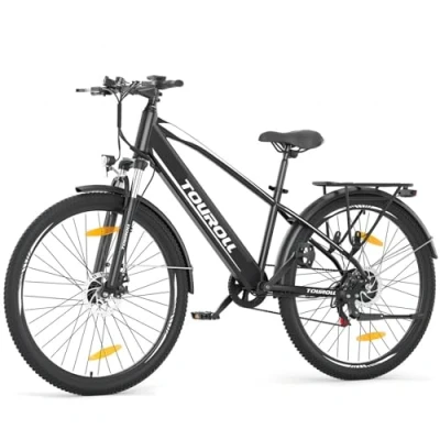 Imagen de Touroll Bicicleta eléctrica, J1/J1 ST, Autonomía de 100 a 50 km, Motor 36V 45 NM, 15.6Ah Batería Desmontable, Bici electrica Equipada con un Amortiguador Delantero J1