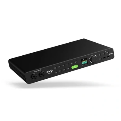 Imagen de Audient EVO16 Interfaz de audio, tecnología conversión última generación (24 entradas/salidas, Smartgain multicanal, loopback 8 amplificadores micrófono, conexión USB C), Negro