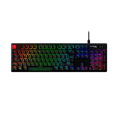 Imagen de HyperX Alloy Origins PBT Teclado mecánico para Juegos, Teclas PBT, RGB, Red, Cuerpo de Aluminio Duradero, Patas Ajustables, Negro (QWERTY Español)