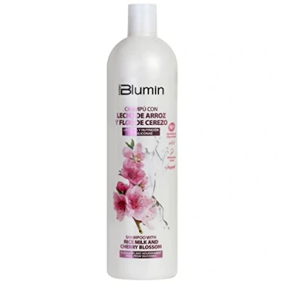 Imagen de Blumin Urban Champú de Leche Arroz y Flor Cerezo para Cabellos Normales o Secos Brillo Aroma Agradable 1000 ml