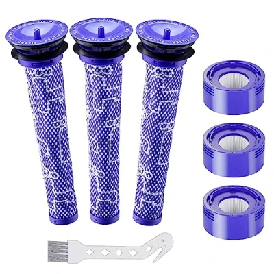 Imagen de juego de 6 filtros para Dyson V7 V8, lavable repuesto V8 Animal, piezas aspiradora # DY 96566101, 96747801