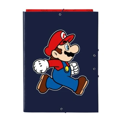 Imagen de SUPER MARIO TRICK Carpeta Folio con 3 Solapas, Ideal para Niños de Diferentes Edades, Cómoda y Versátil, Calidad Resistencia, 26x36.5 cm