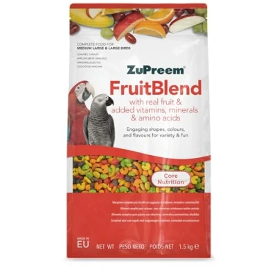 Imagen de Zupreem Multifrutas Alimento para Aves de Compañía Frutas y Vitaminas Pienso Pájaros Indicado Loros, Guacamayos, Cacatúas, Caiques Otros Medios Grandes 1,5 kg