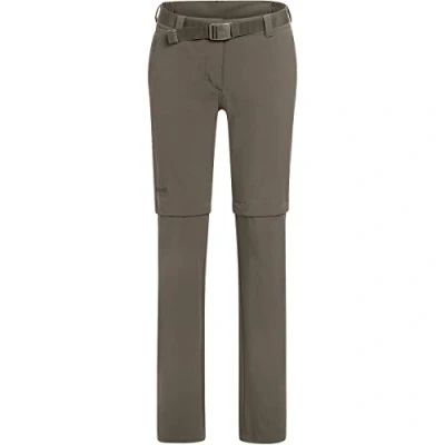 Imagen de Maier Sports Mujer Nata 2 Pantalones de Senderismo Bermuda Zipp Off, Primavera/Verano, Mujer, Color Gris Grafito, tamaño 50